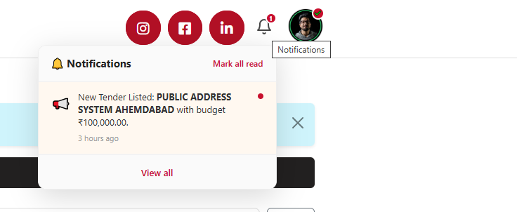 Notifications panel